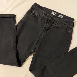 Black Levi Strauss Mid-Rise Ankle Skinny Jeans